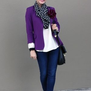 Express Plum Purple wool blazer